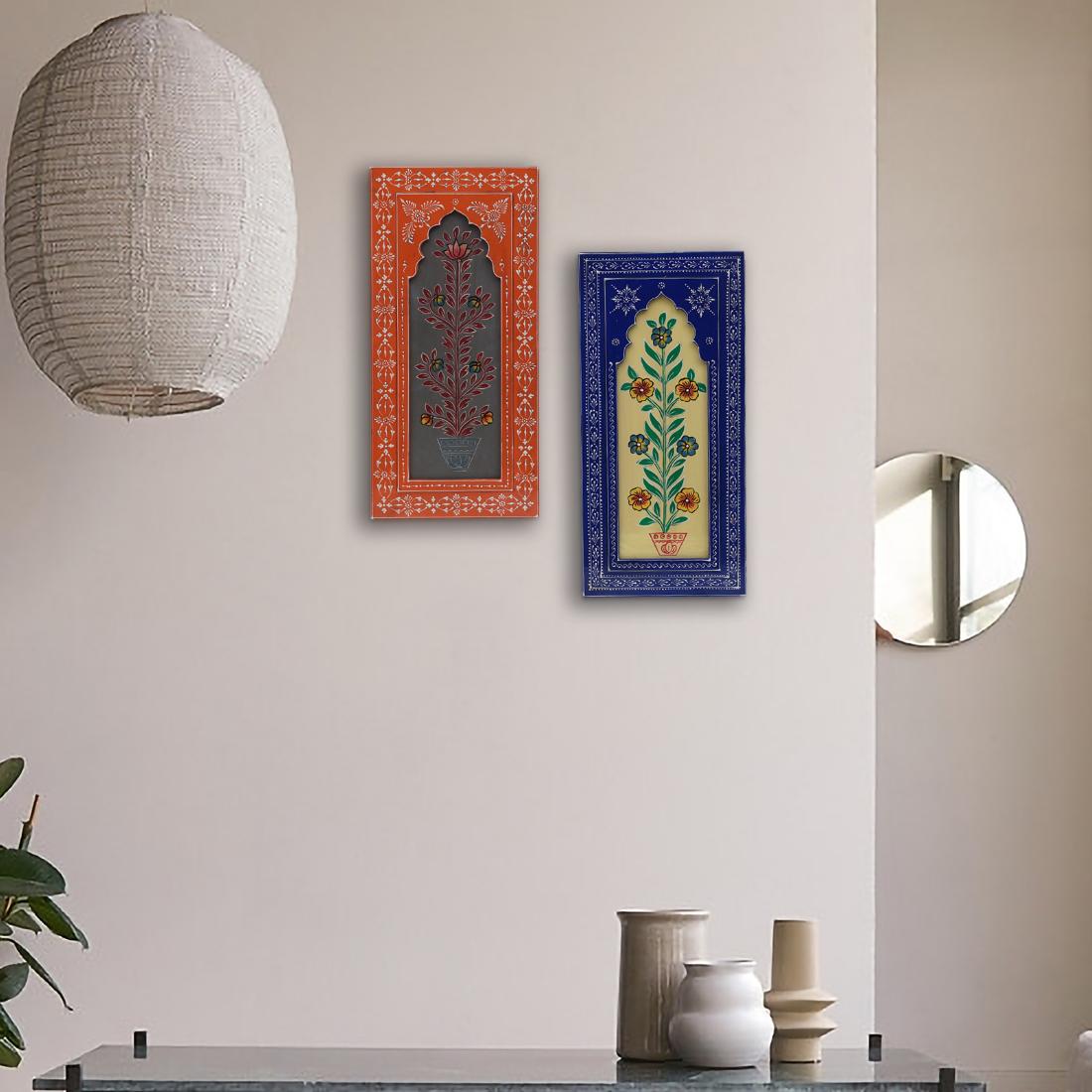 Desert Art MDF Handpainted Yellow Rectangle Wall Hanging Frame-image-29