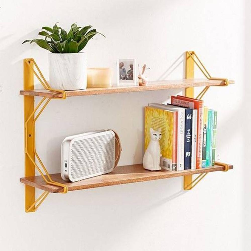 WOODENMOOD Rectangular Wall Rack