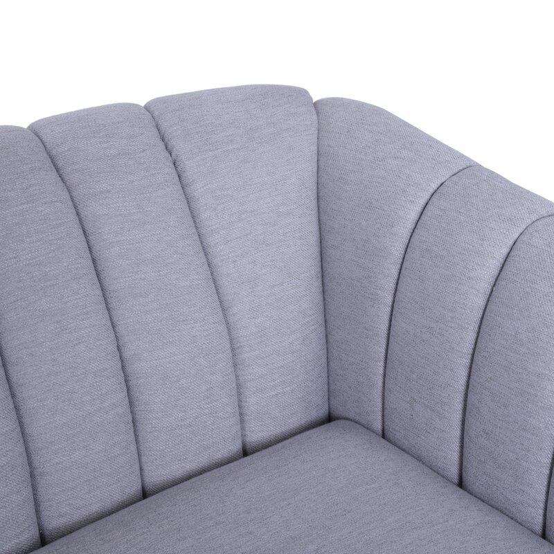 Mid Century Fabric Sofa (Grey)