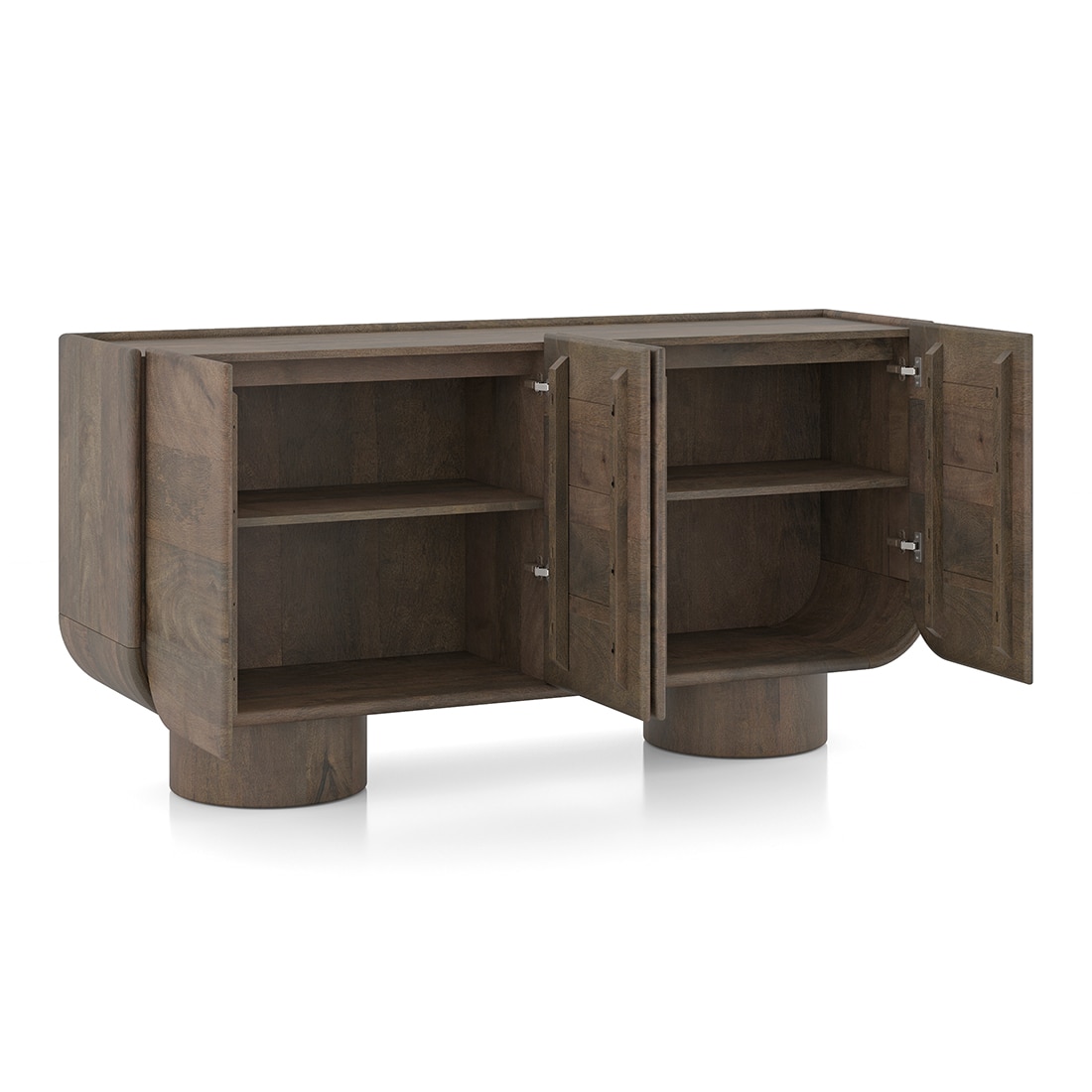 Nura Solid Wood Sideboard In Danish Walnut Finish