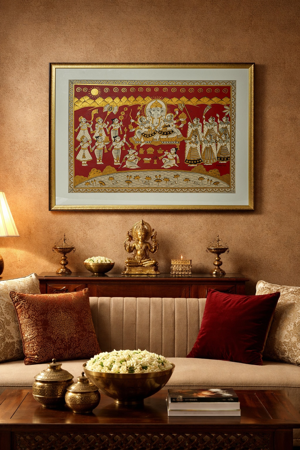 Ganesh Vandana Kamal Phad Painting