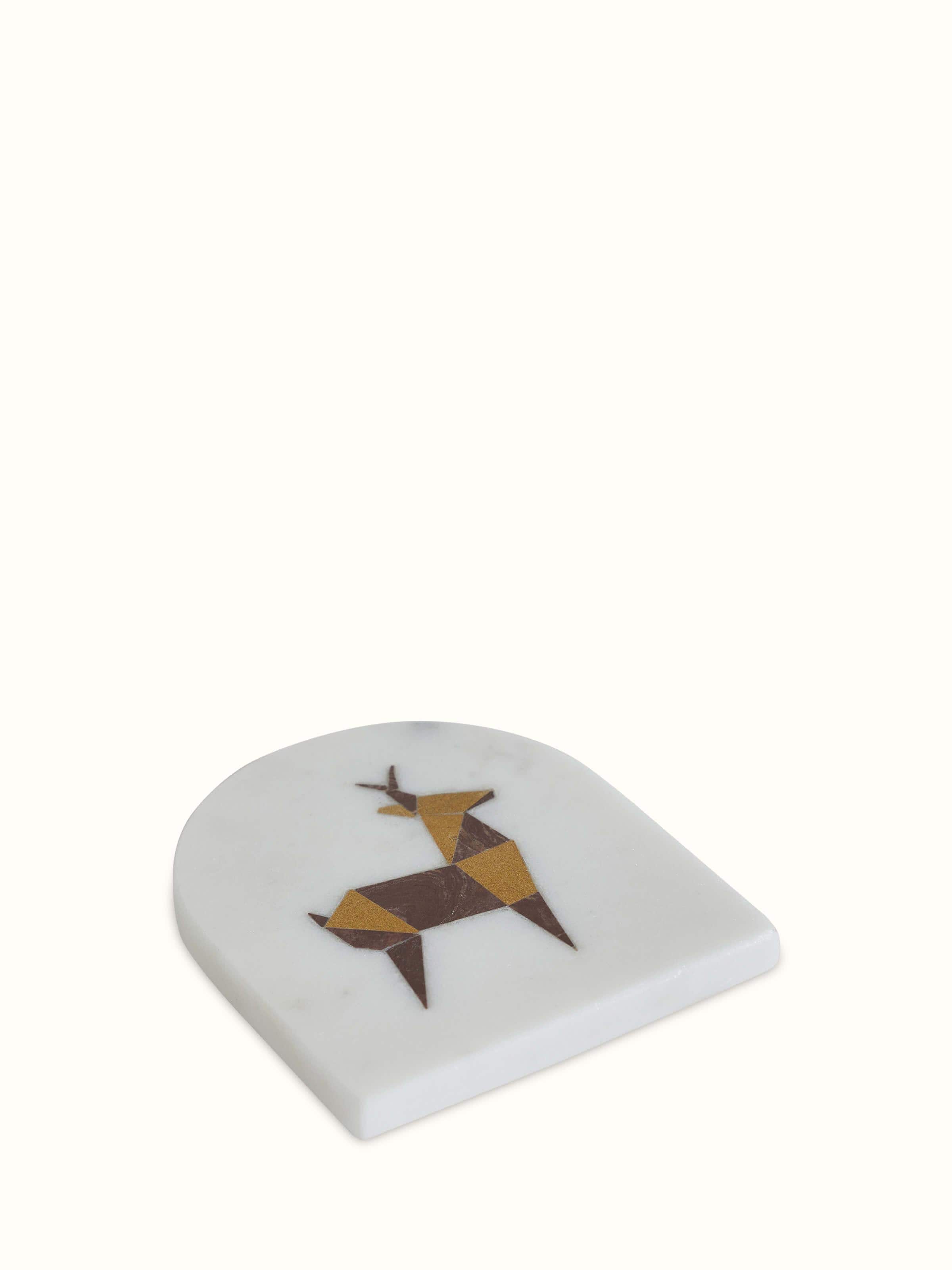 Vanraj Marble Carving Coaster Set