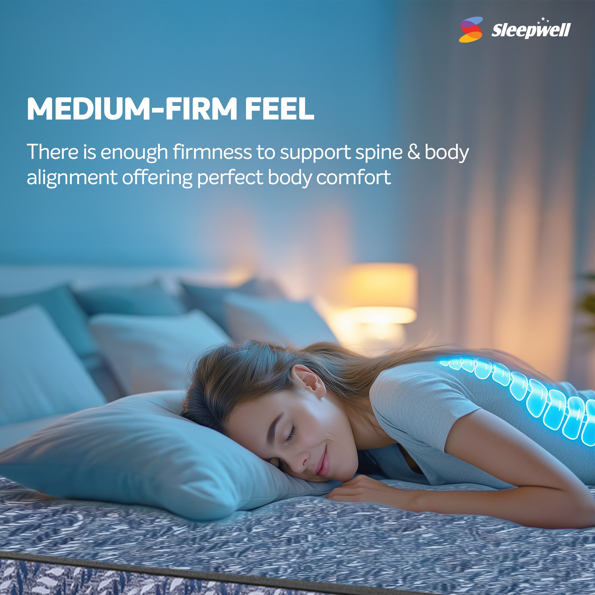 Sleepwell Utsav Comfort Regular, Quiltec Foam 4 inch Single High Resilience (HR) Foam Mattress (L x W: 78 inch x 36 inch)