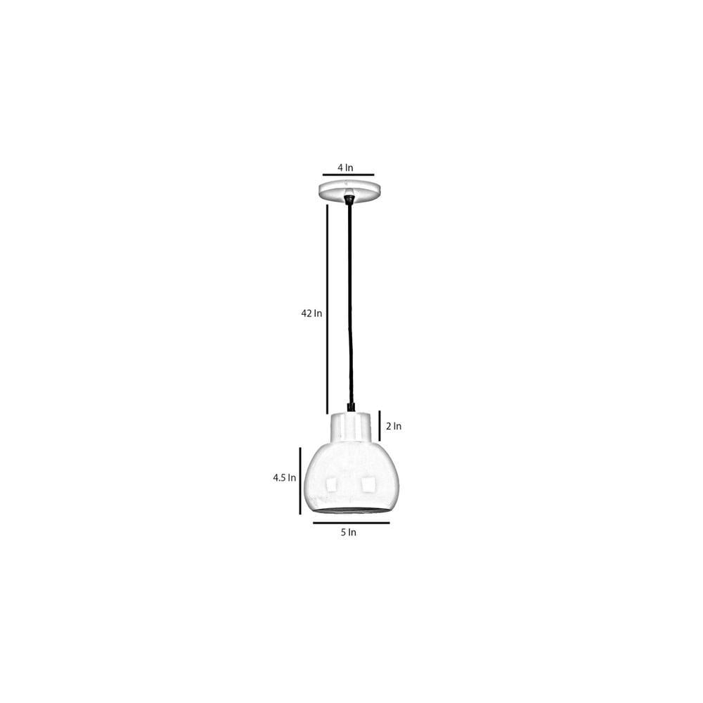 Apple White Metal Hanging Light