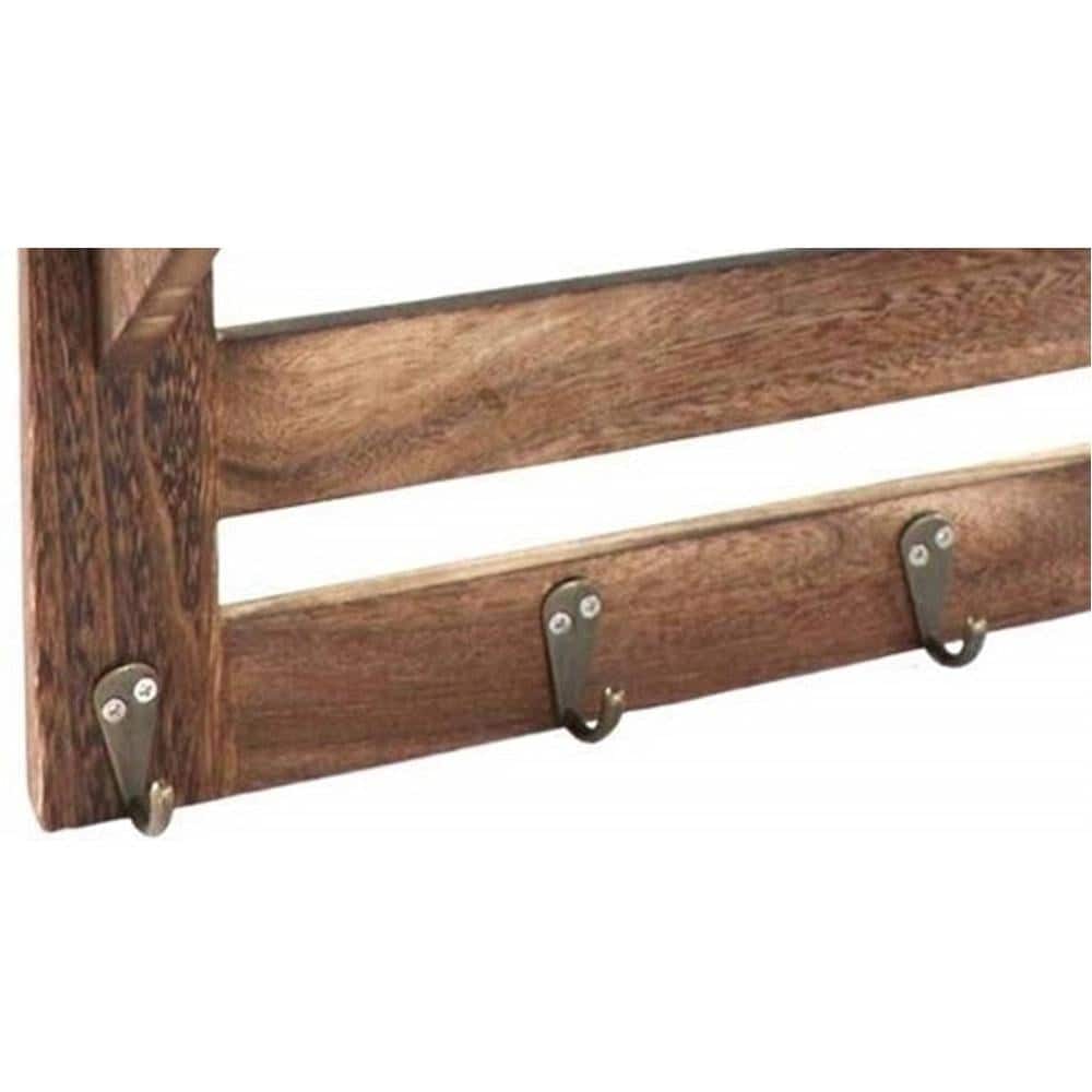 WOODENMOOD Rectangular Wall Rack
