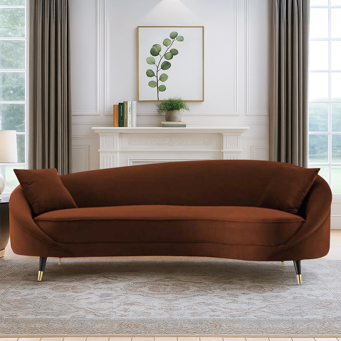 Corpen Fabric Sofa (Brown) - Home Lifestylez