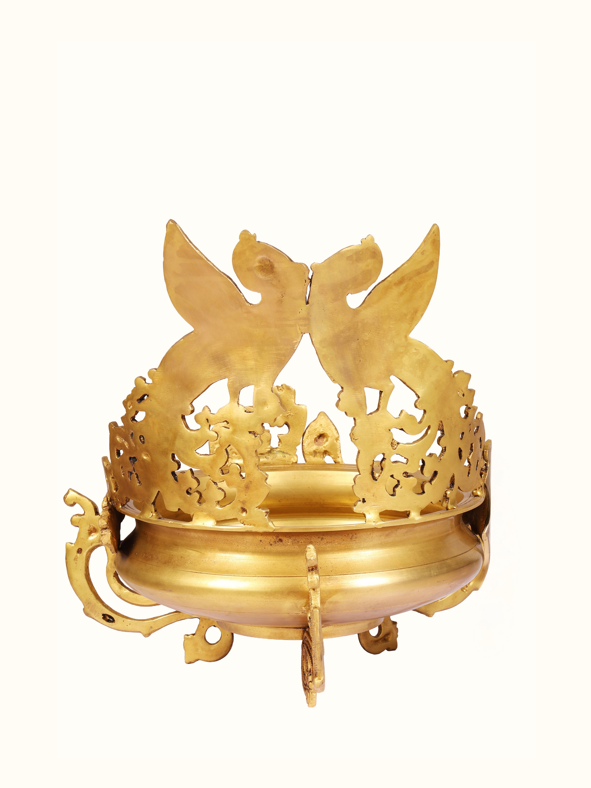 Back view of Aakriti Brass Urli