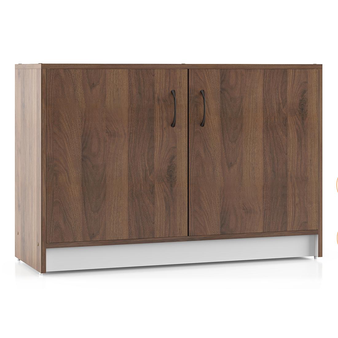 Alex 12 Pair Shoe Rack in Classic Walnut Finish