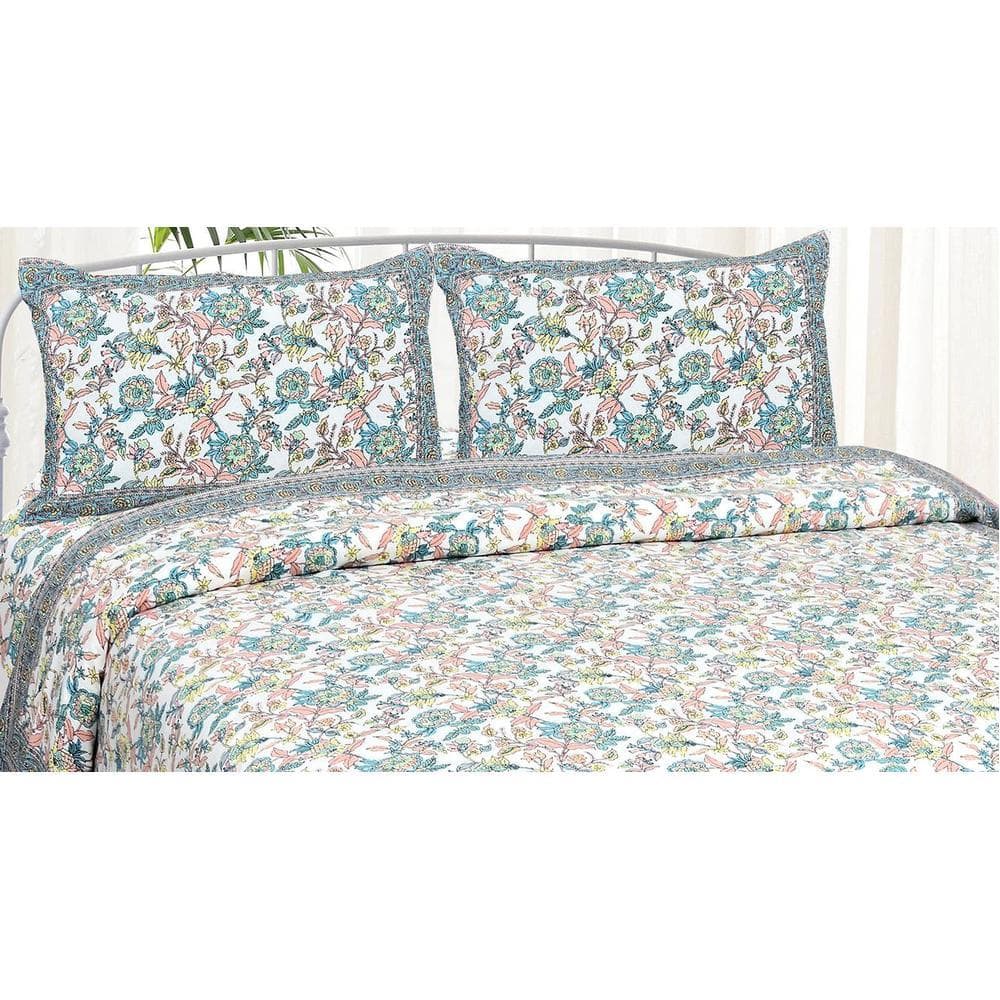 Paolo Multicolor Abstract 180 TC Cotton Double Size Bedsheet with 2 Pillow Covers
