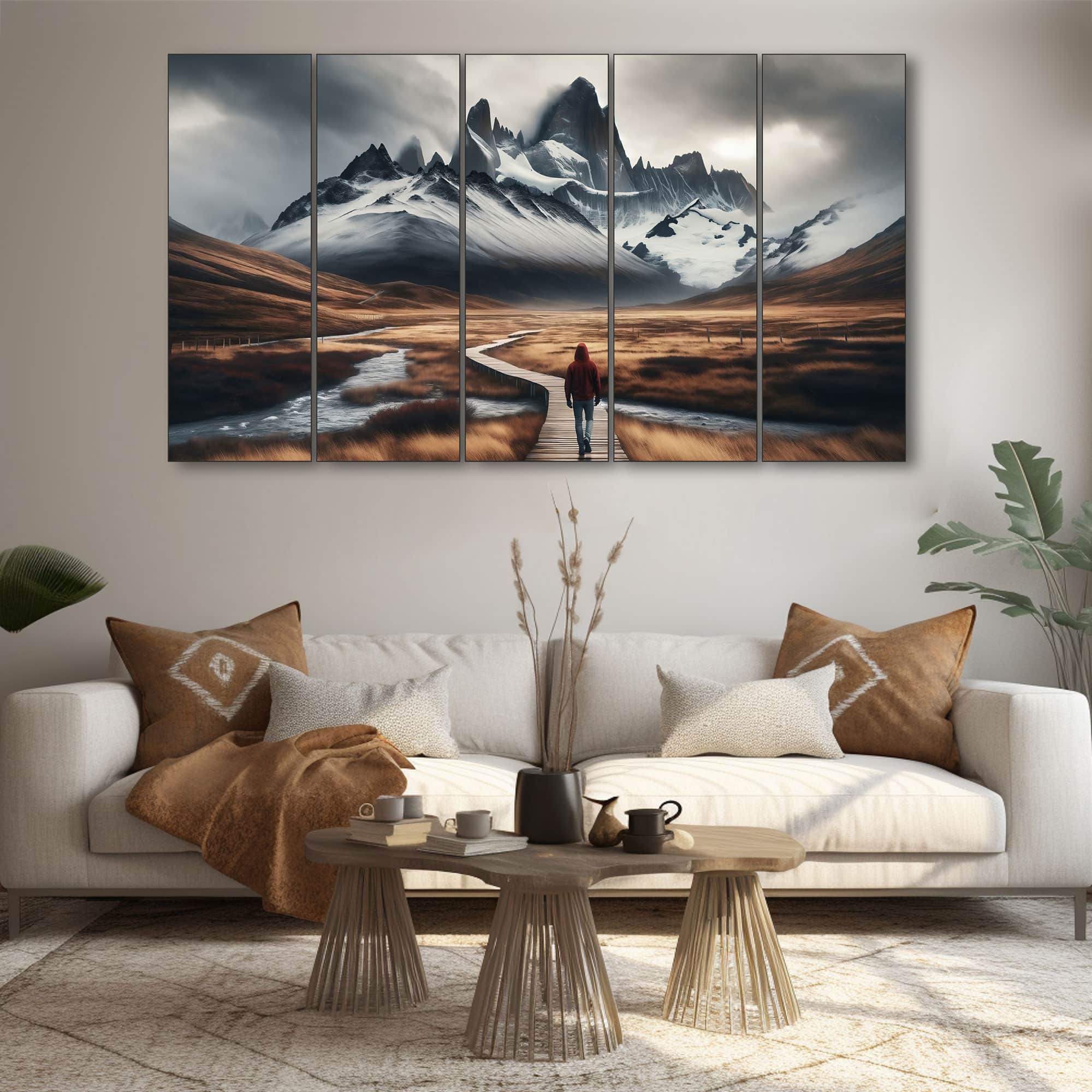 The Castle Decor Nature Art Wall Painting Wooden Framed Digital Painting 27x48 Inch (Style 3) - The Castle Decor