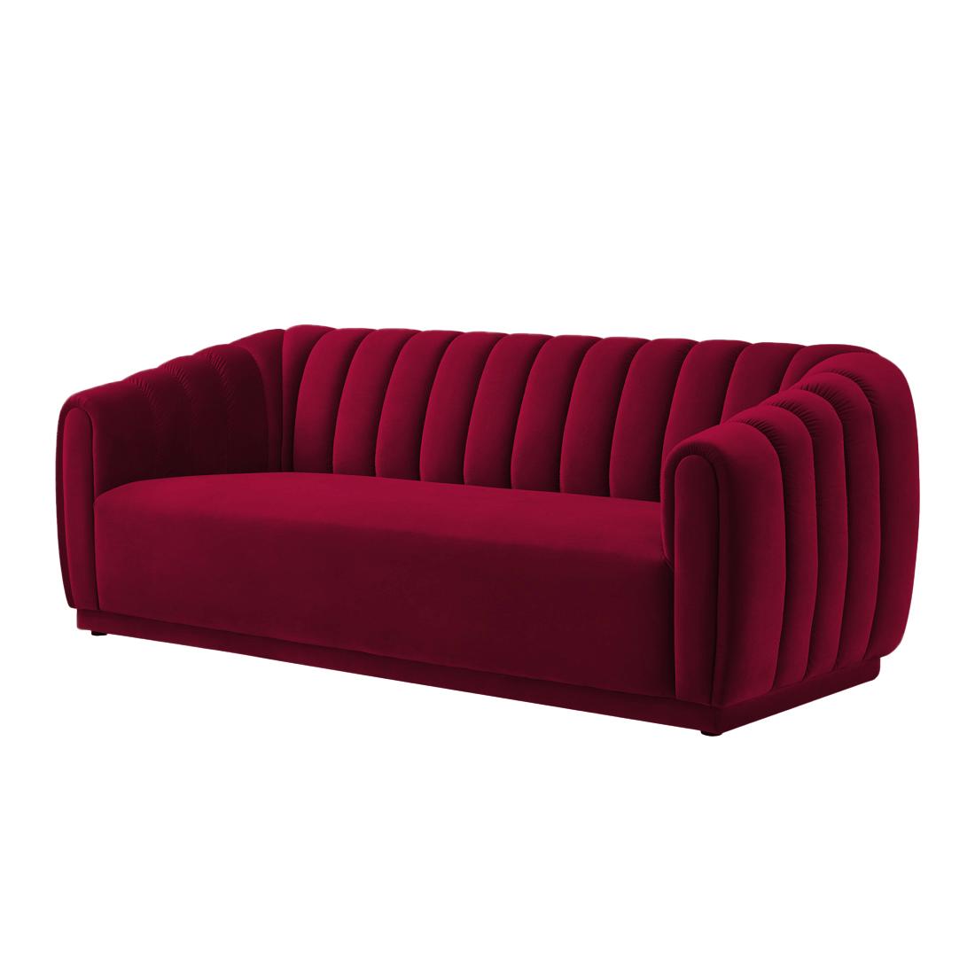 Rosa Fabric Sofa (Maroon)