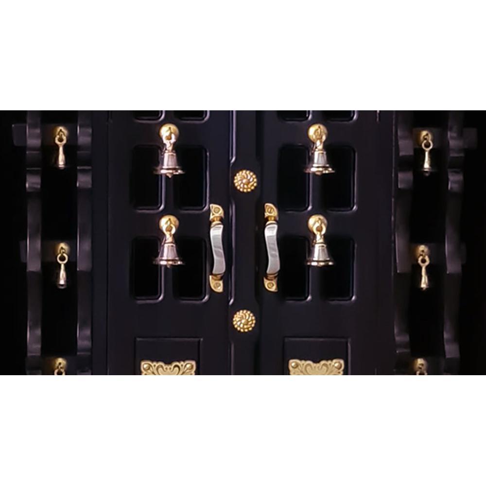shreya solid wood prayer unit in mahagony finish