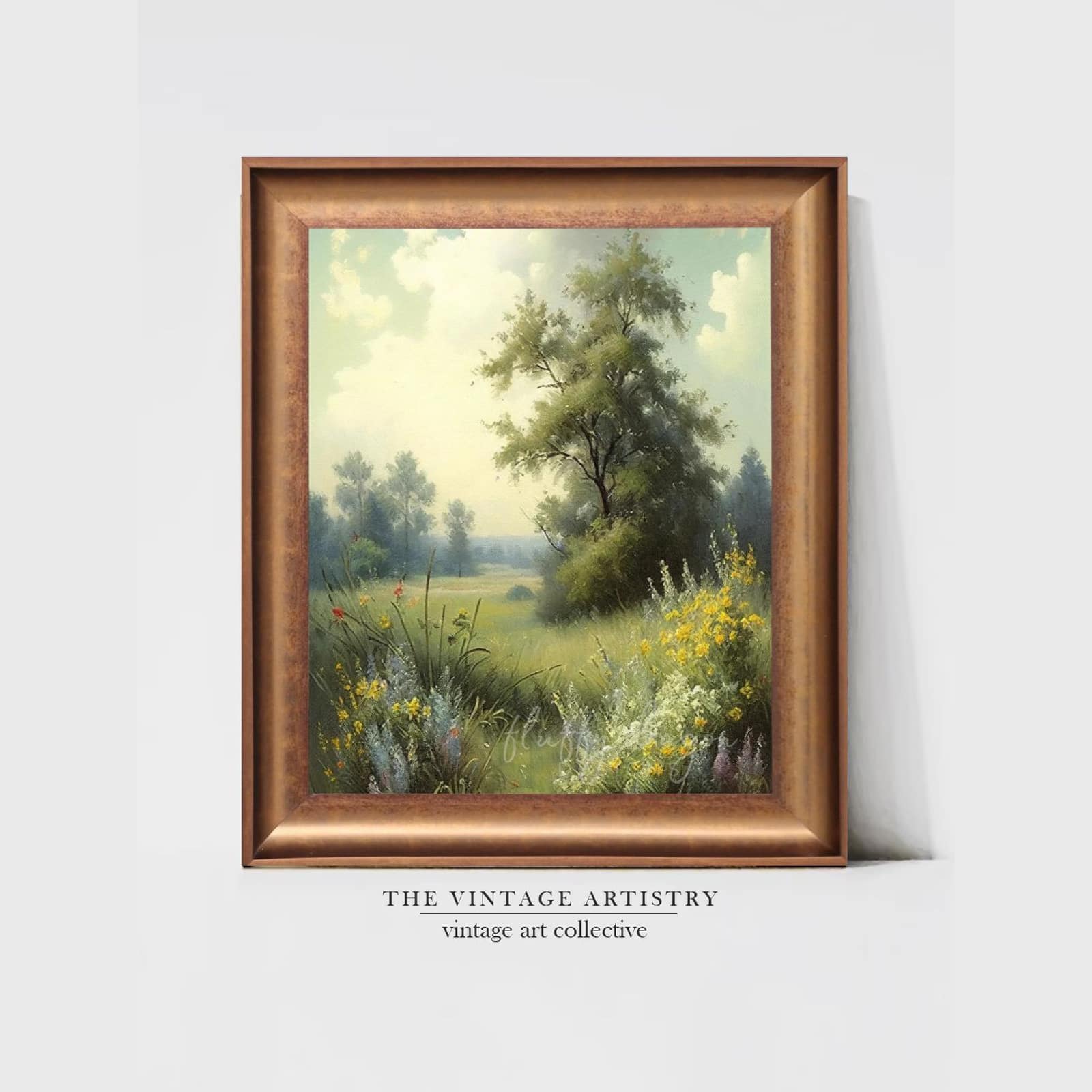 Artistry Landscape Flower Meadow Floral Canvas Wall Canvas Wall Prints Set of 1 Multicolor Matte