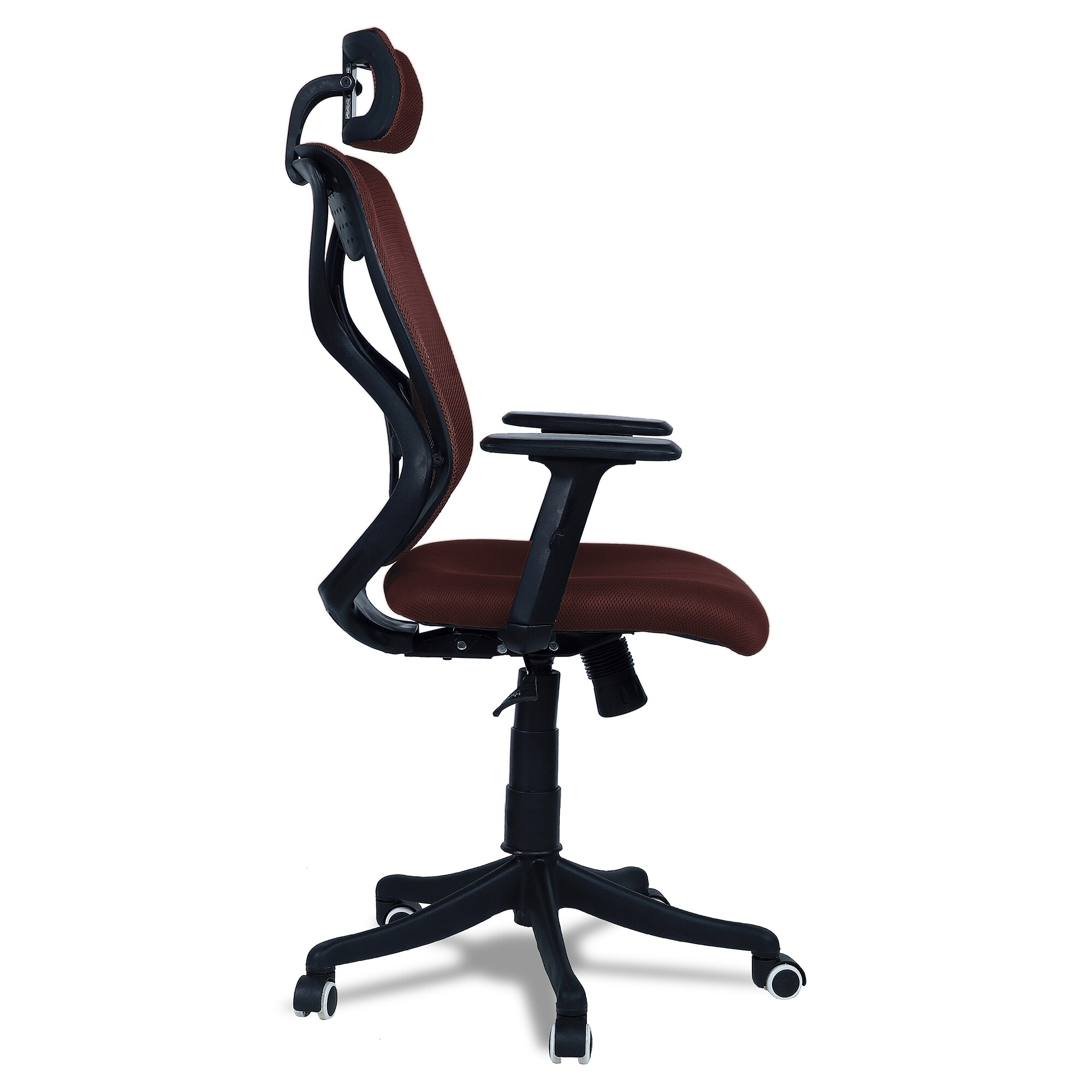 Zeeazyana High Back Ergonomic Chair in Brown Colour