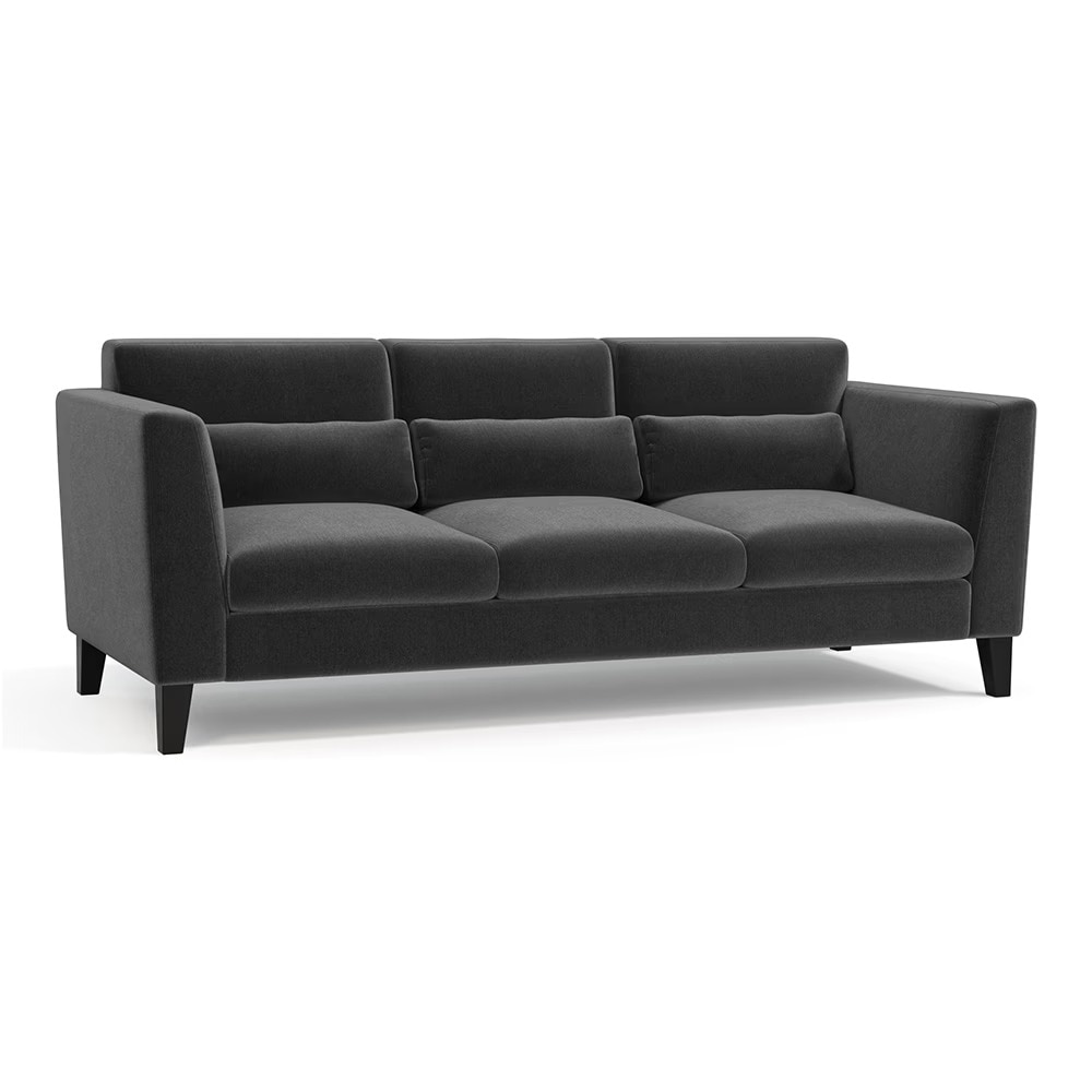 Lewis Sofa (Colour : Pebble Grey, Cushion : Soft, Seater : 3+1+1)