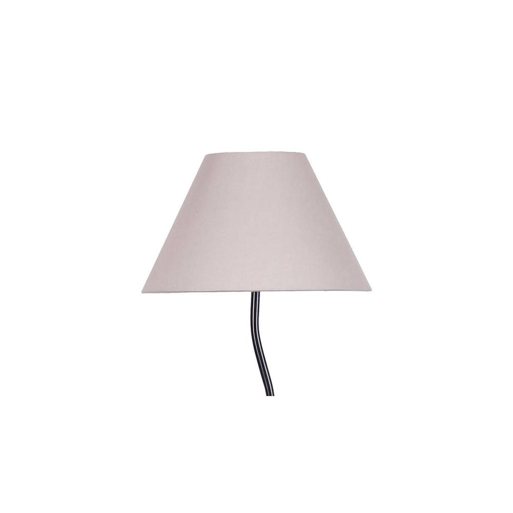Isla Zig Zag Iron Floor lamp with Cotton Conical Grey shade (Z35)