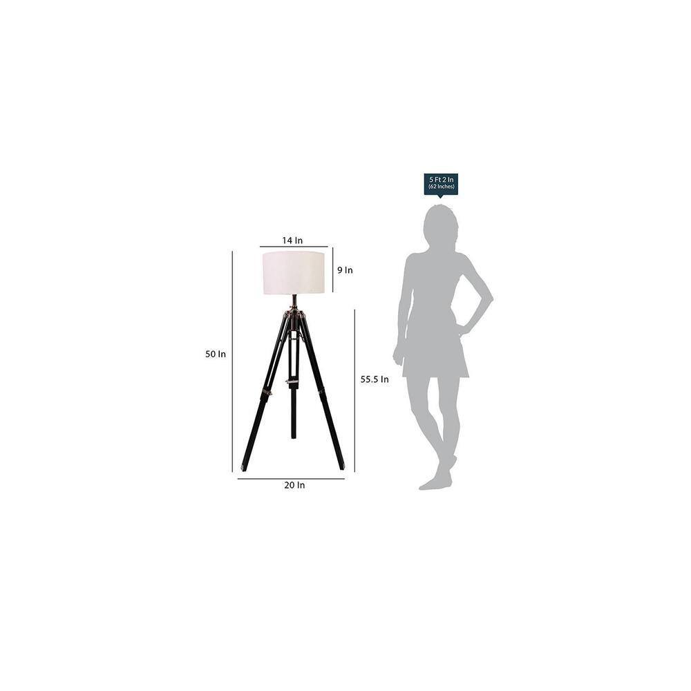 Franklin White Cotton Shade Floor Lamp