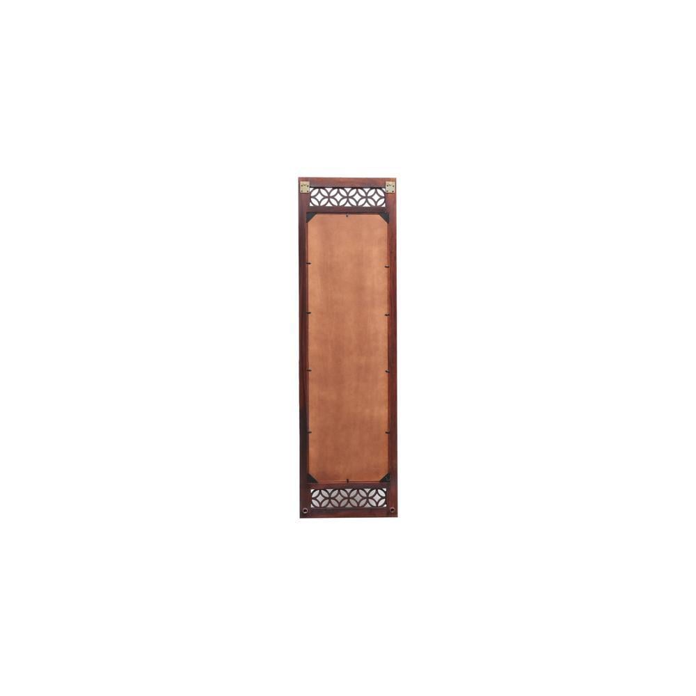 wodehouse solid wood mirror in brown colour