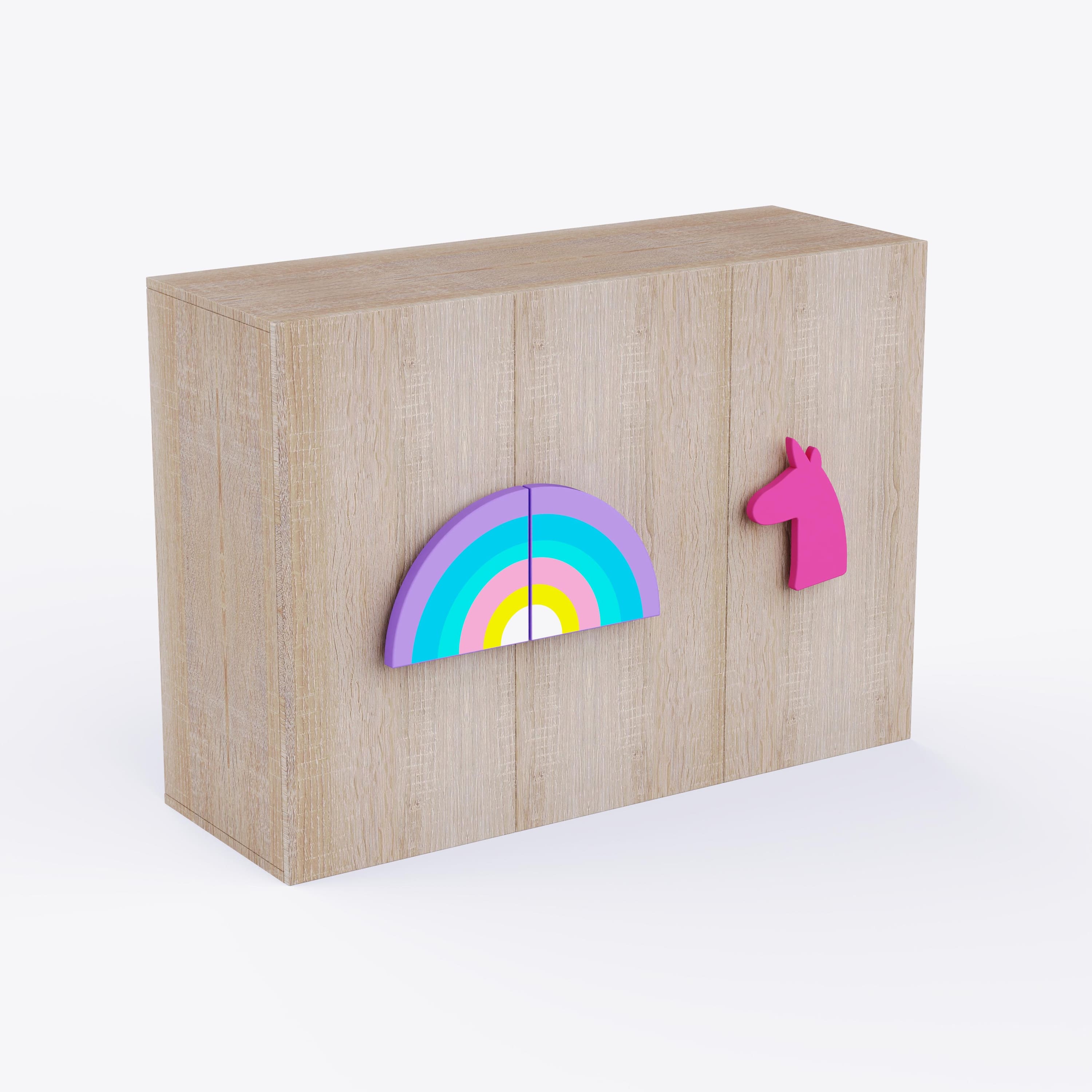 Unicorn'S Playground Cabinet Storage In Oak Colour