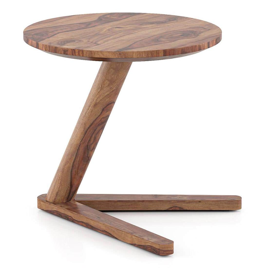 Fabre Solid Wood Side Table in Teak Finish