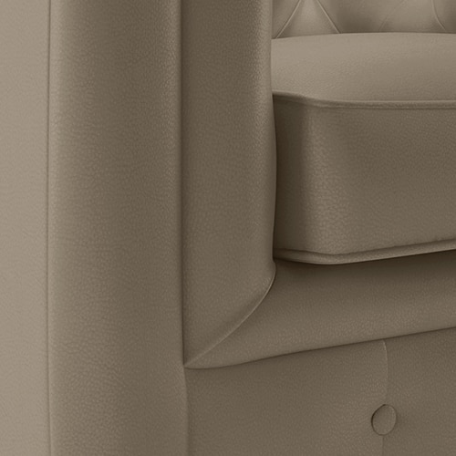 Winchester 3 Seater Leatherette Sofa in Cappuccino Colour