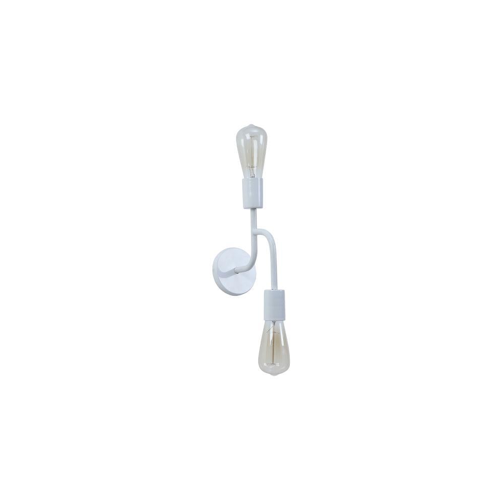 Flute White Metal Wall Light