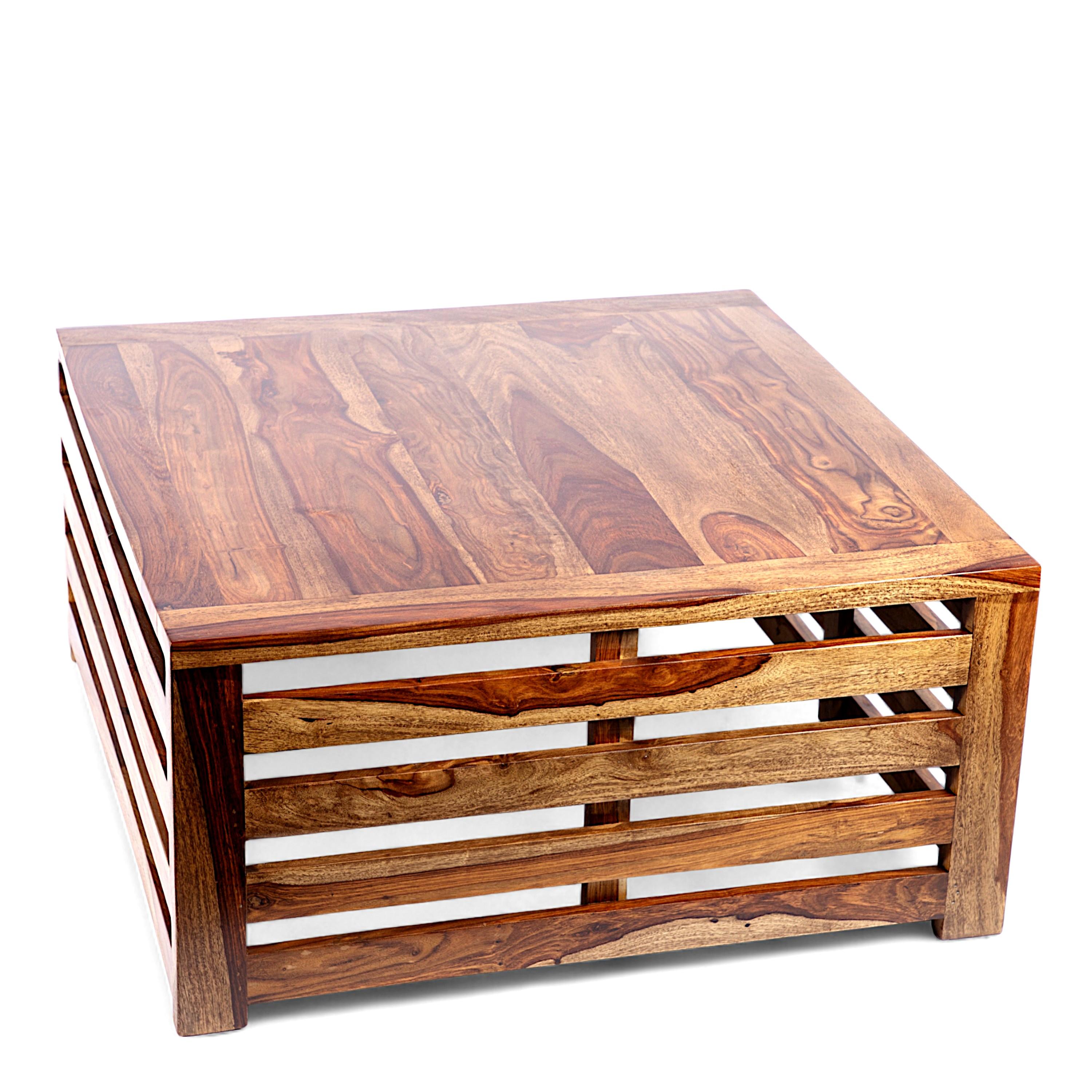 Montreal Sheesham Wood Coffee Table In Teak Finish