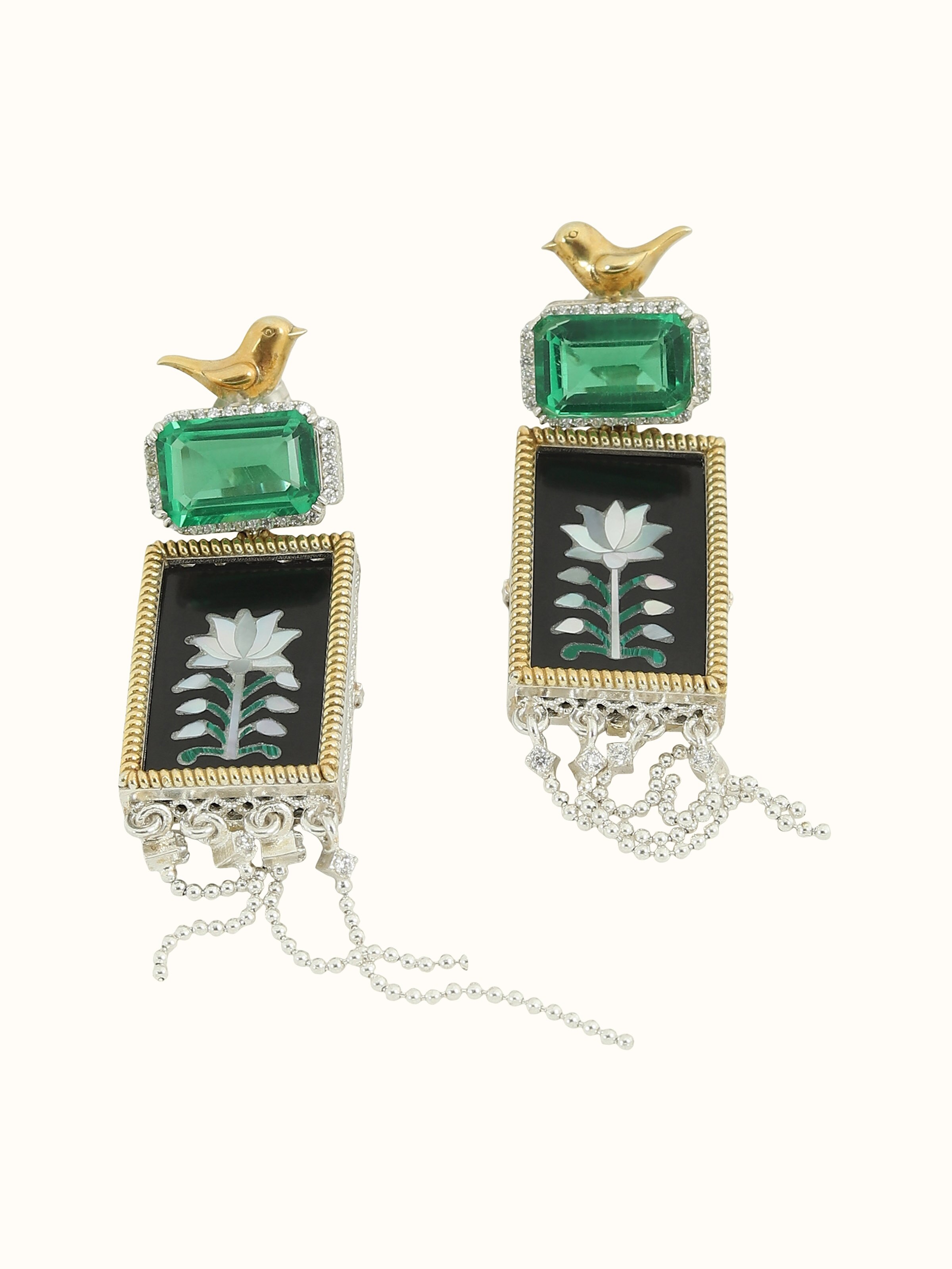 Parchinkari Silver Drop Earrings
