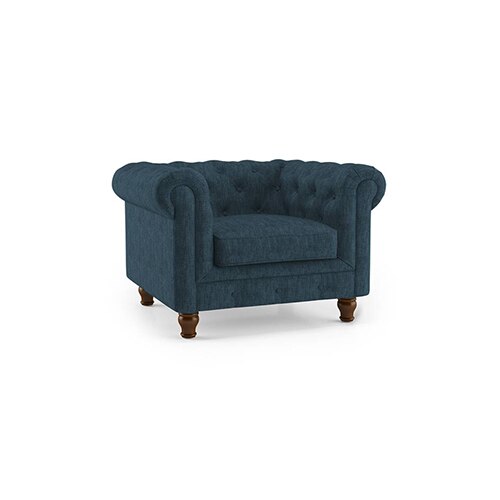 Winchester Sofa Set (Colour : Indigo Blue , Seater : 3+1+1)