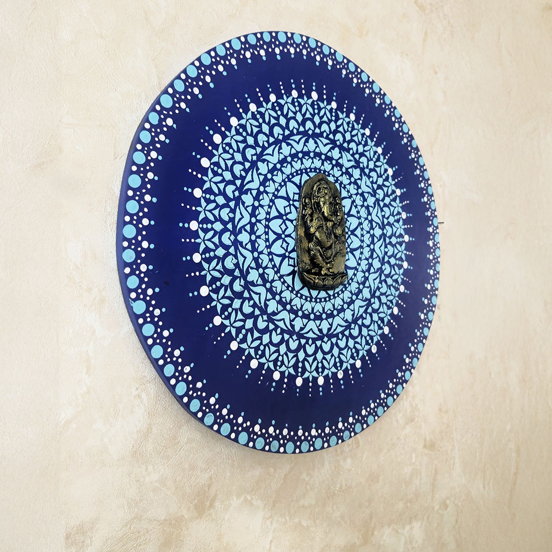 Multi Color Wooden Wall Art Panel made with hand made Cone Art Work of Marble Dust and Clay