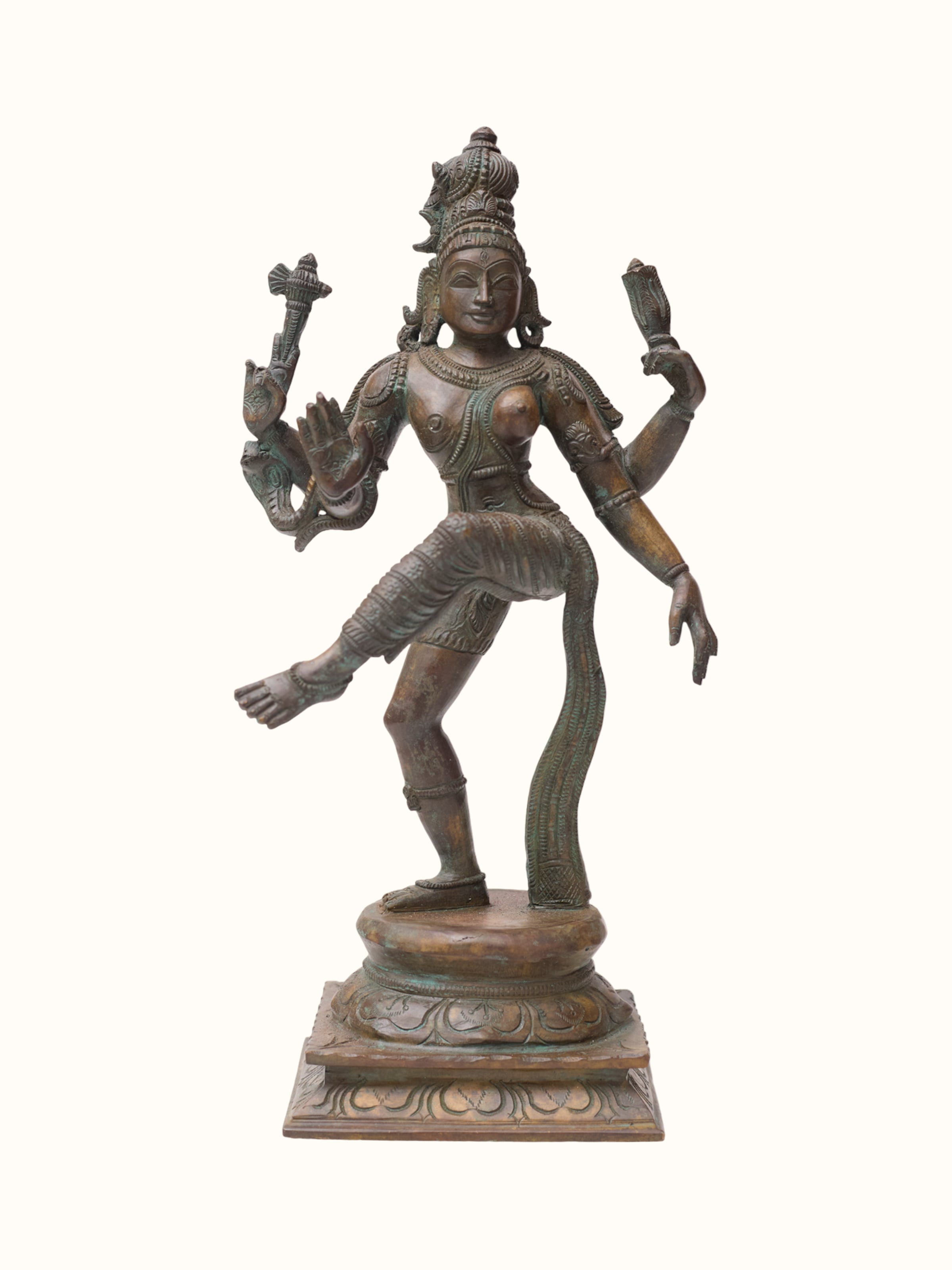 Bronze Cast Dancing Ardhanarishvara Idol