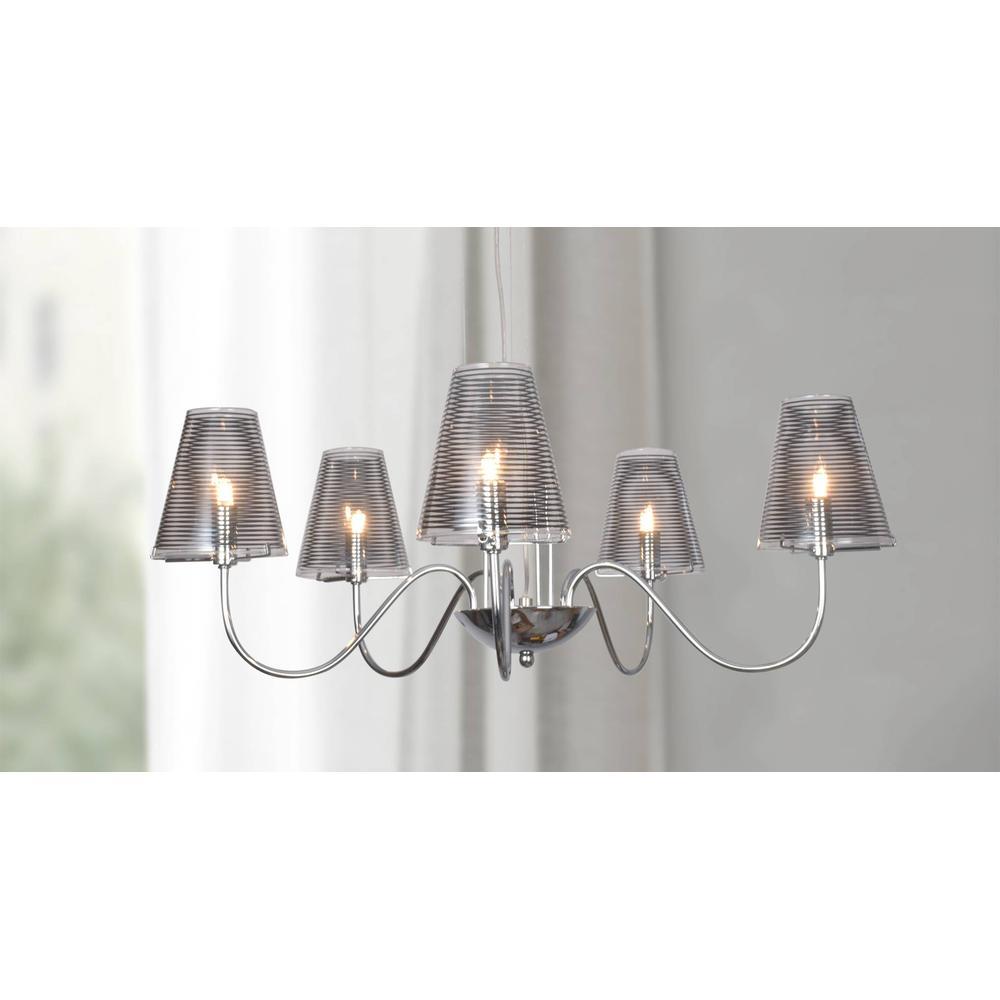 Yearby 5-Light Sputnik Glass Shade chandelier