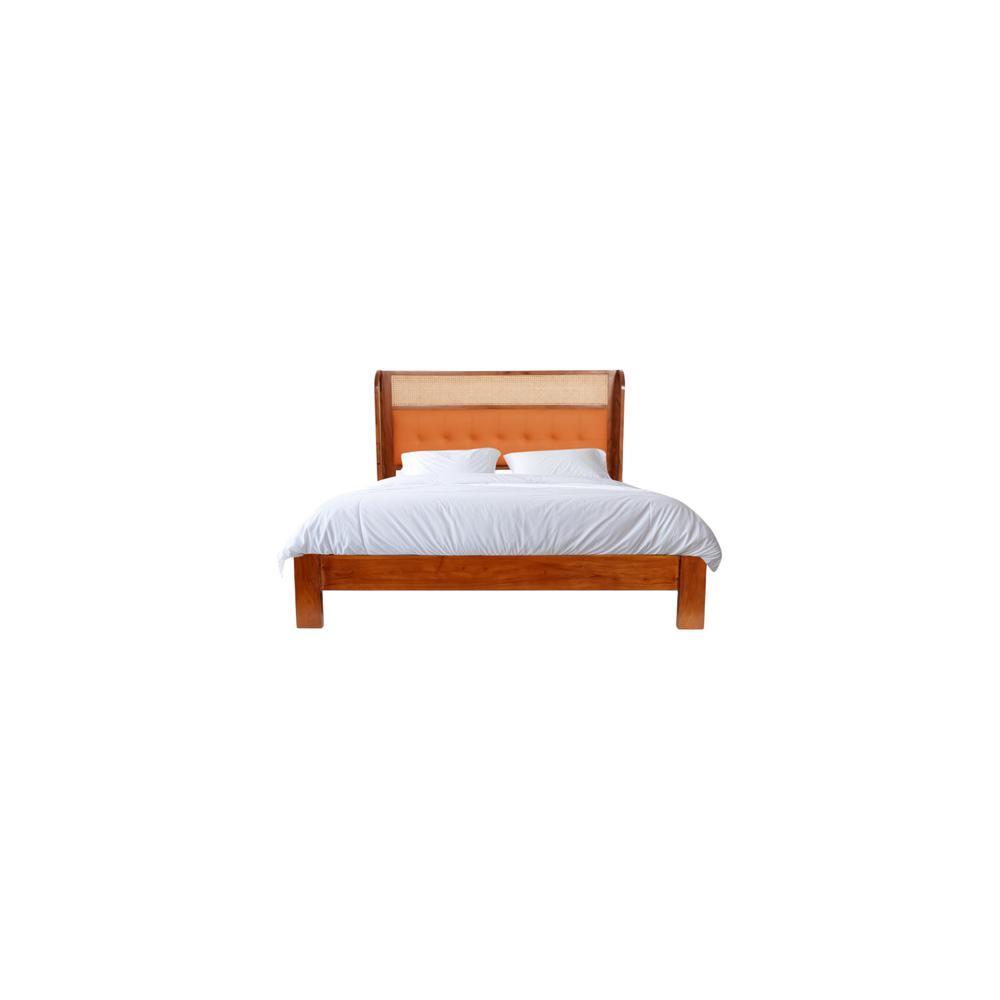 Halston Solid Wood Non Storage Bed In Provincial Teak Finish