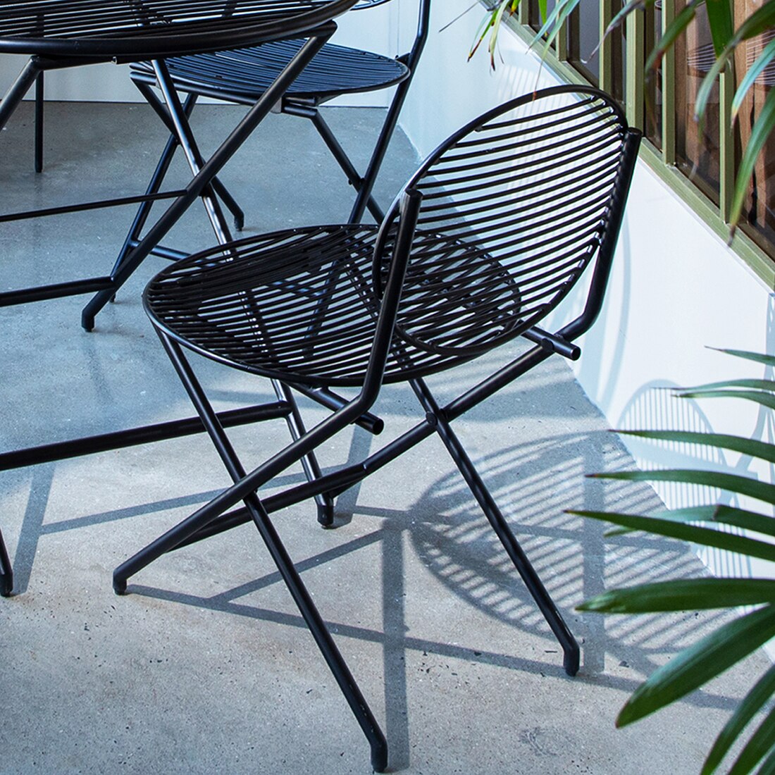 Patio Black Folding Chair
