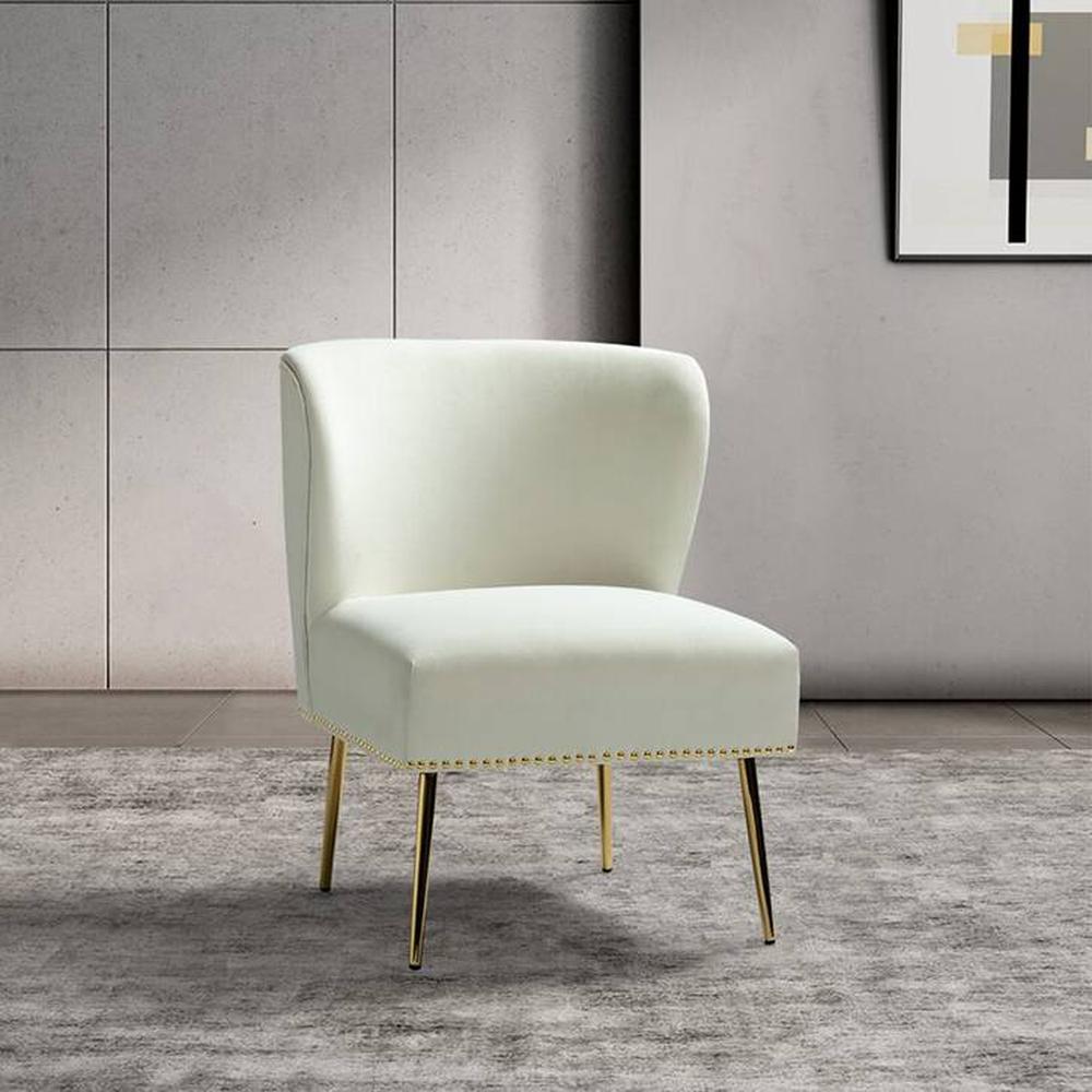 Rabel Accent Chair in white Colour