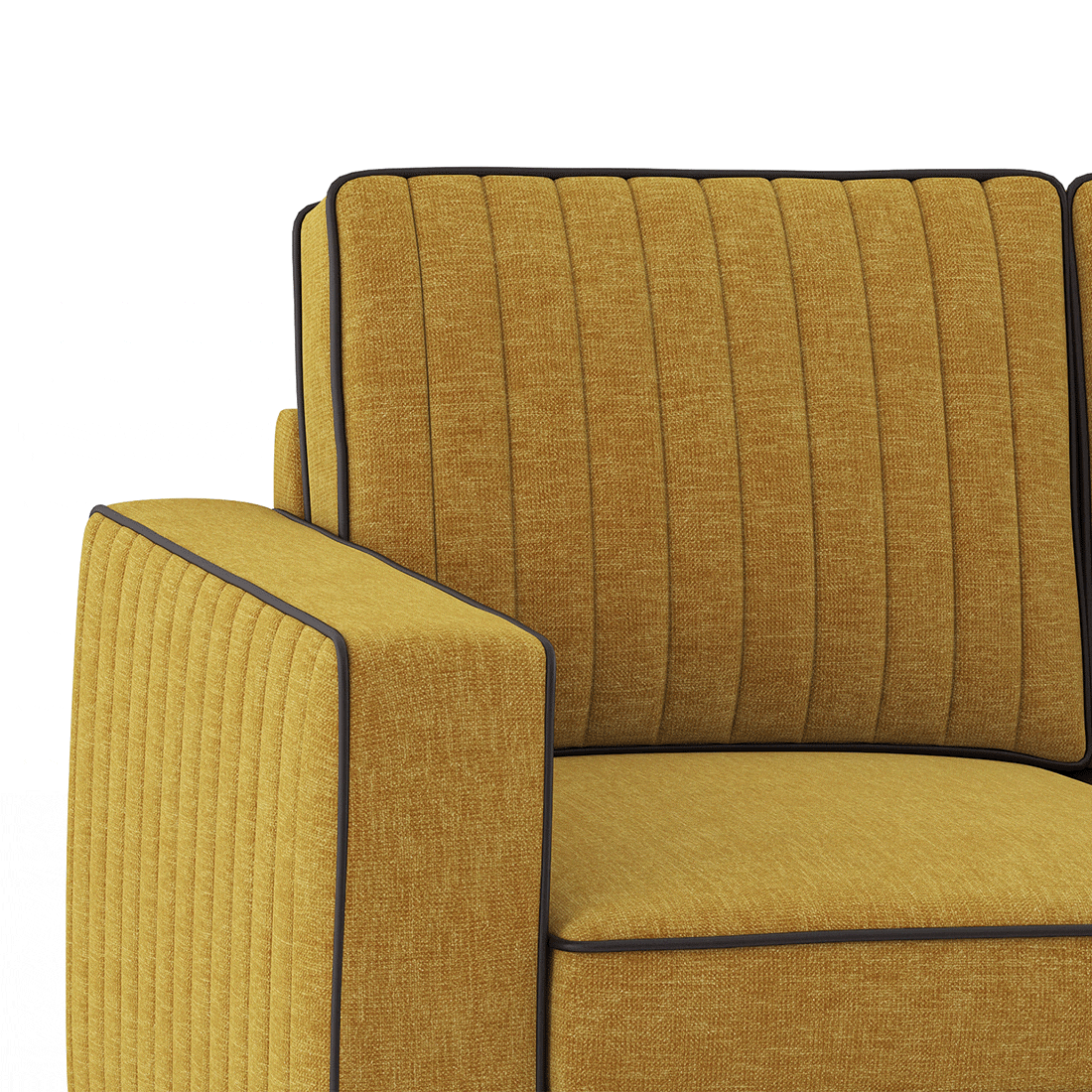 Apollo Neo Sofa (Colour : Ochre, Seating Capacity : 1 Seater, Cushion Type : Hard, Back Height : Regular Back)