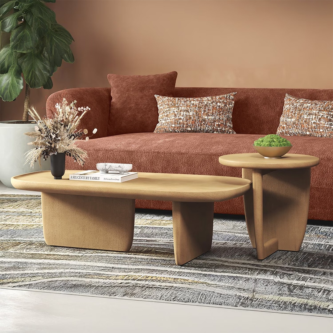 Kaya Solid Wood Coffee Table in Oak Finish