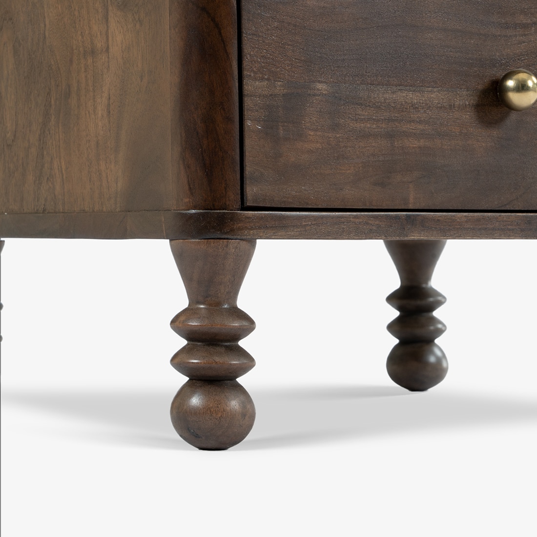 Ukti Bedside Table in Walnut Finish