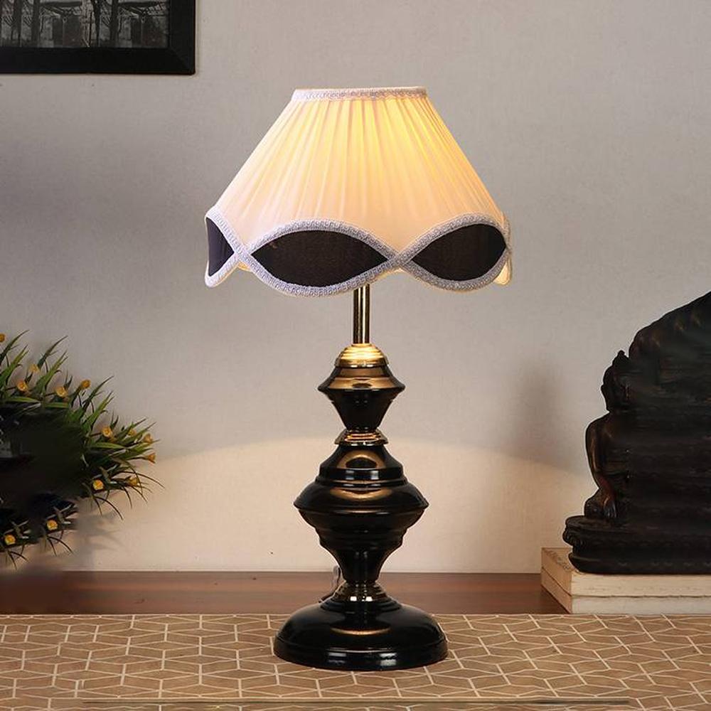 Nadia Vintage Multicolor Shade Table lamp with Iron Base - Devansh