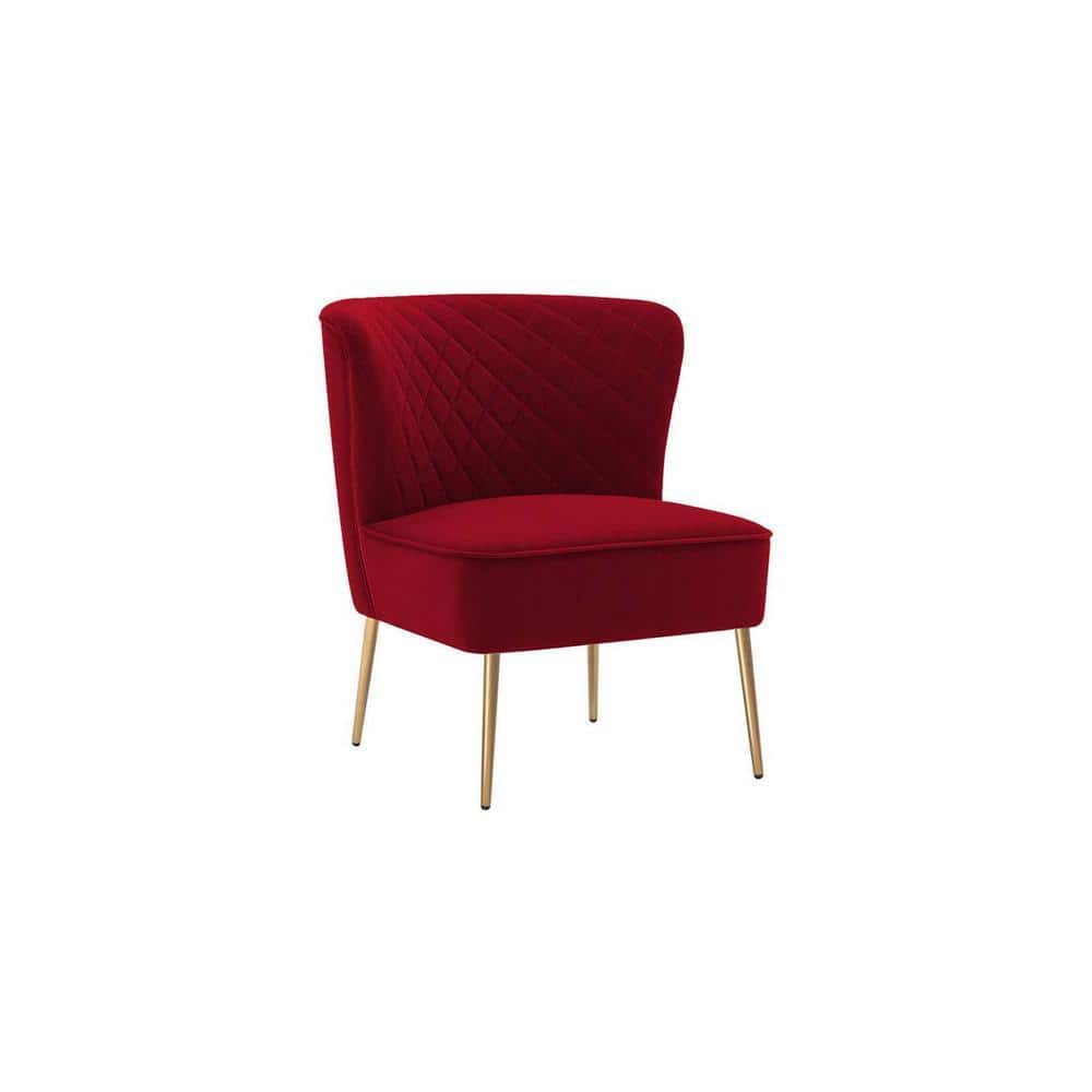 Ruba Accent Chair in Maroon Colour
