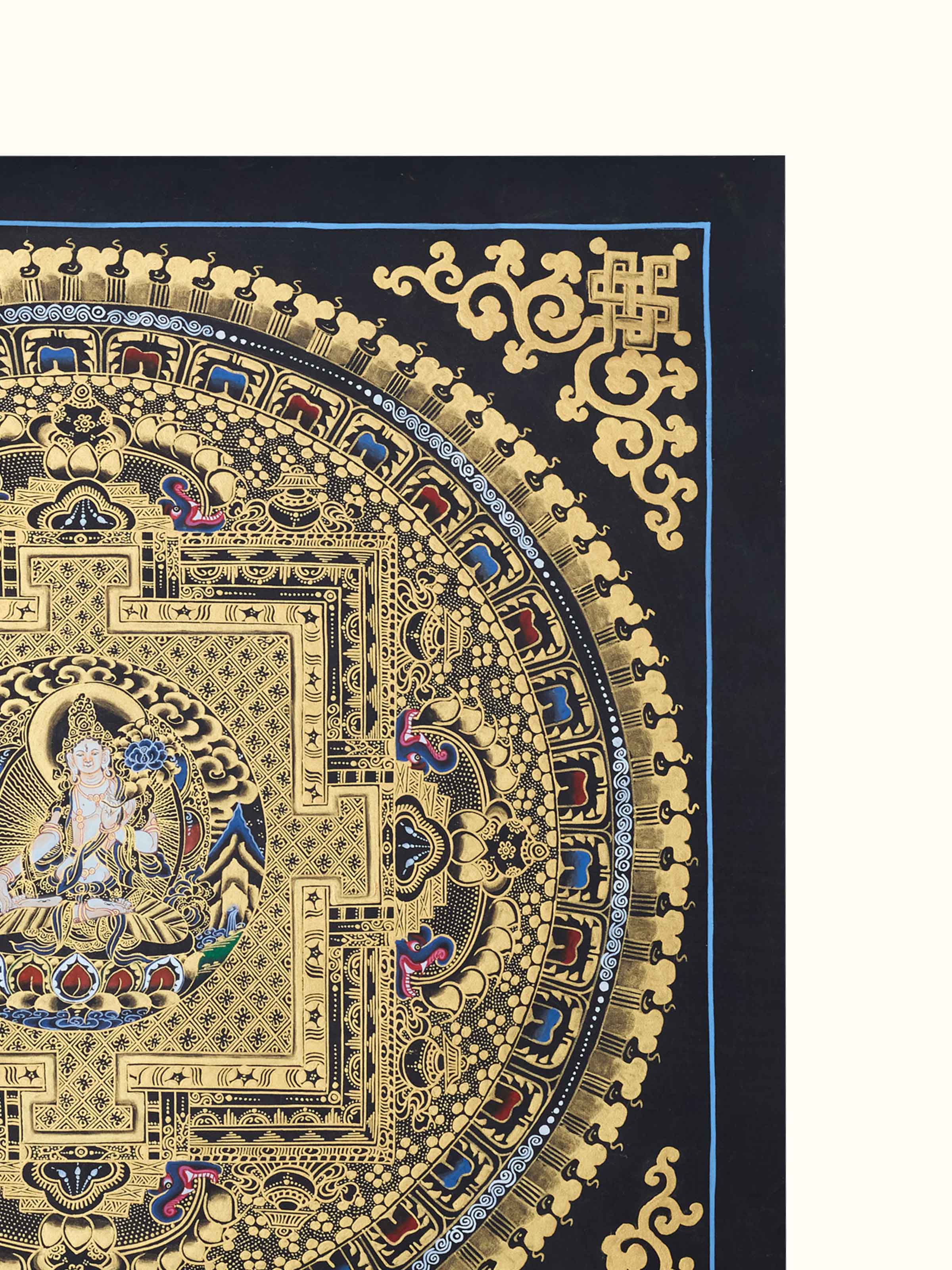 White Tara with Mantra Thangka Painting