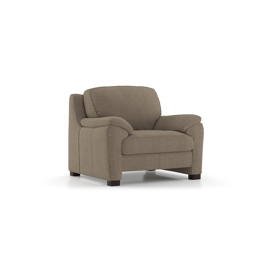 Farina Premium 1 Seater Fabric Sofa in Mist Brown Colour - Urban Ladder