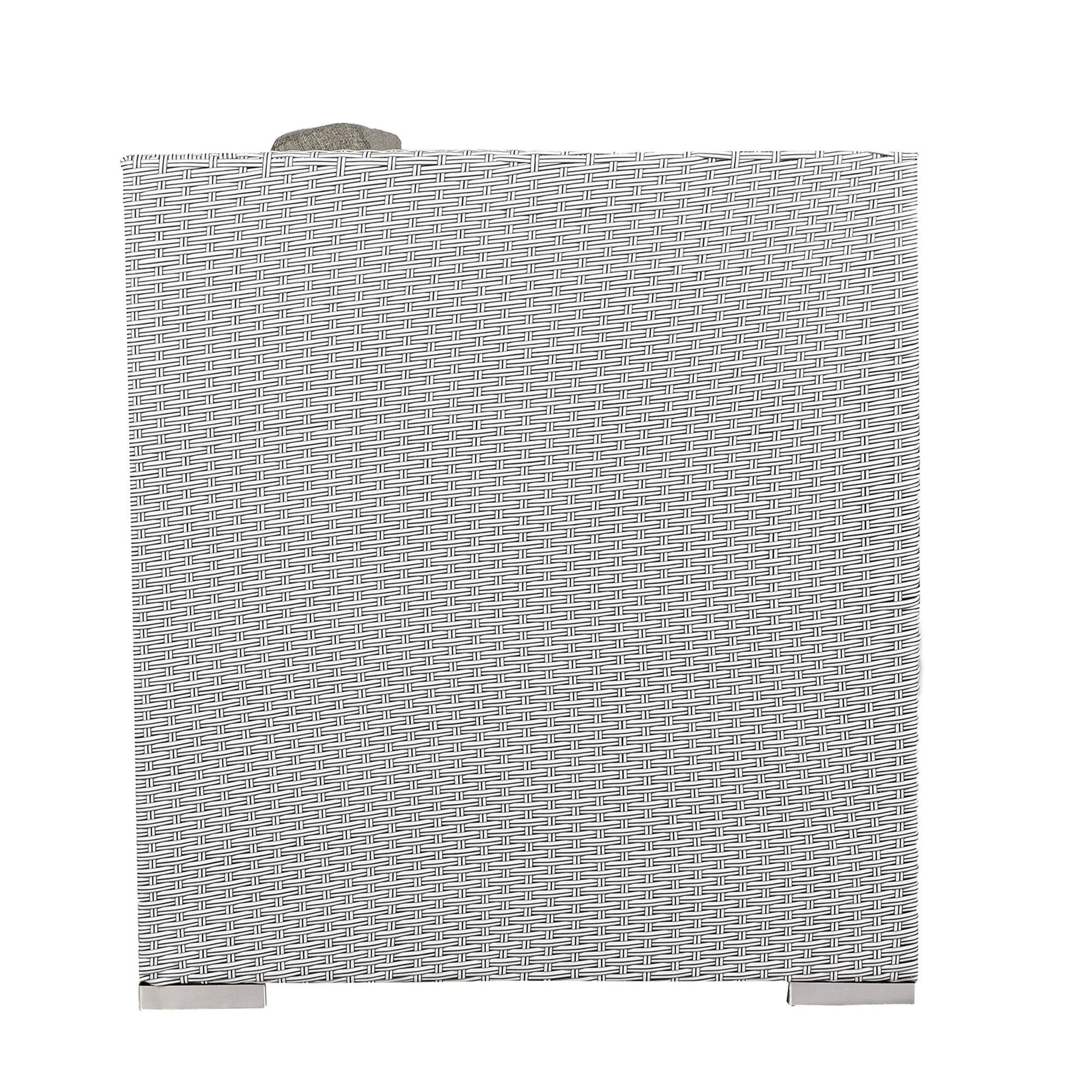 Nice 3+1+1 Seater Wicker Sofa Set in Black and White Dual Tone Colour