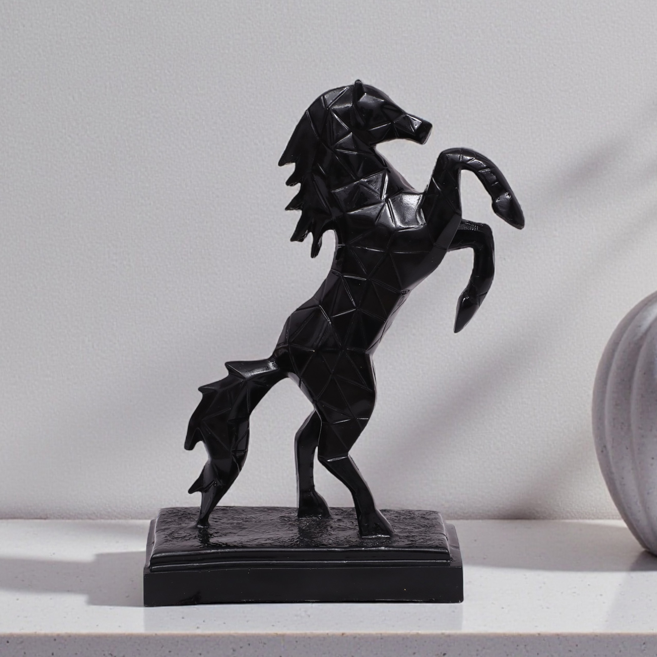 VEDAS Polyresin  Figurine in Black Colour - Vedas