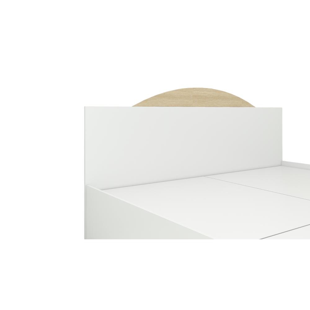 Arisa Engineered Wood King Size Bed In White Finish