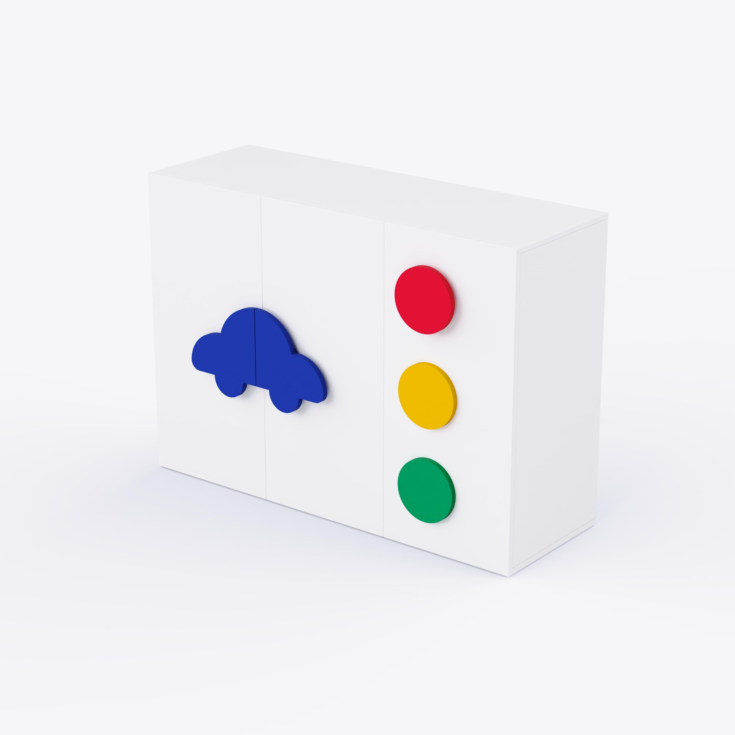 Traffic Lights Cabinet Storage In White Colour