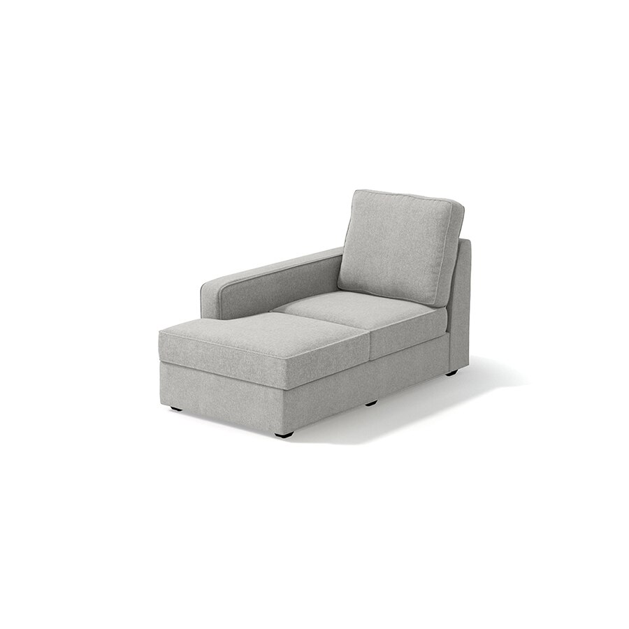 Apollo Sofa (Colour : Vapour Grey, Cushion : Soft, Back Type : High Back, Seating Capacity : Left Aligned 2 Seater + Left Aligned Chaise + Ottoman)