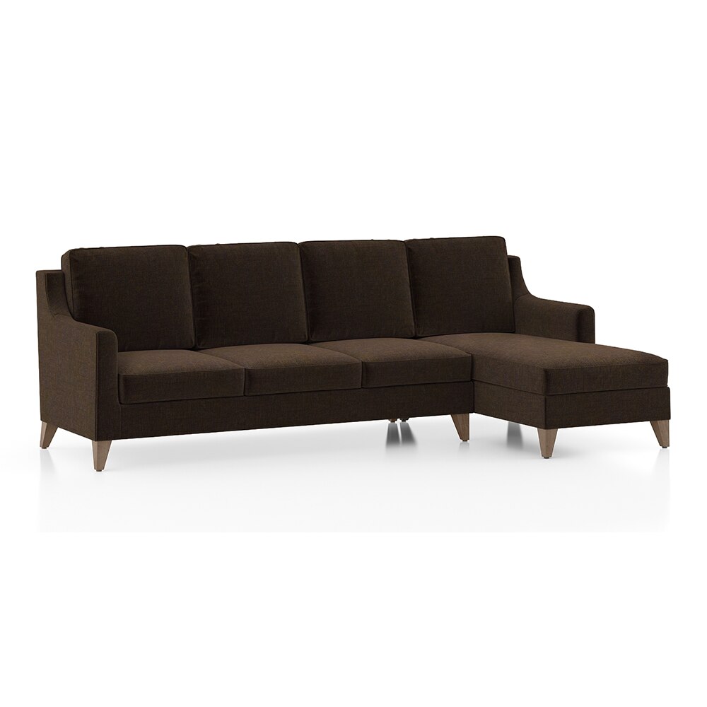 Abbey Sectional Sofa (Colour : Dark Earth, Cushion : Soft, Seater : Right Aligned 3 Seater + Right Aligned Chaise)