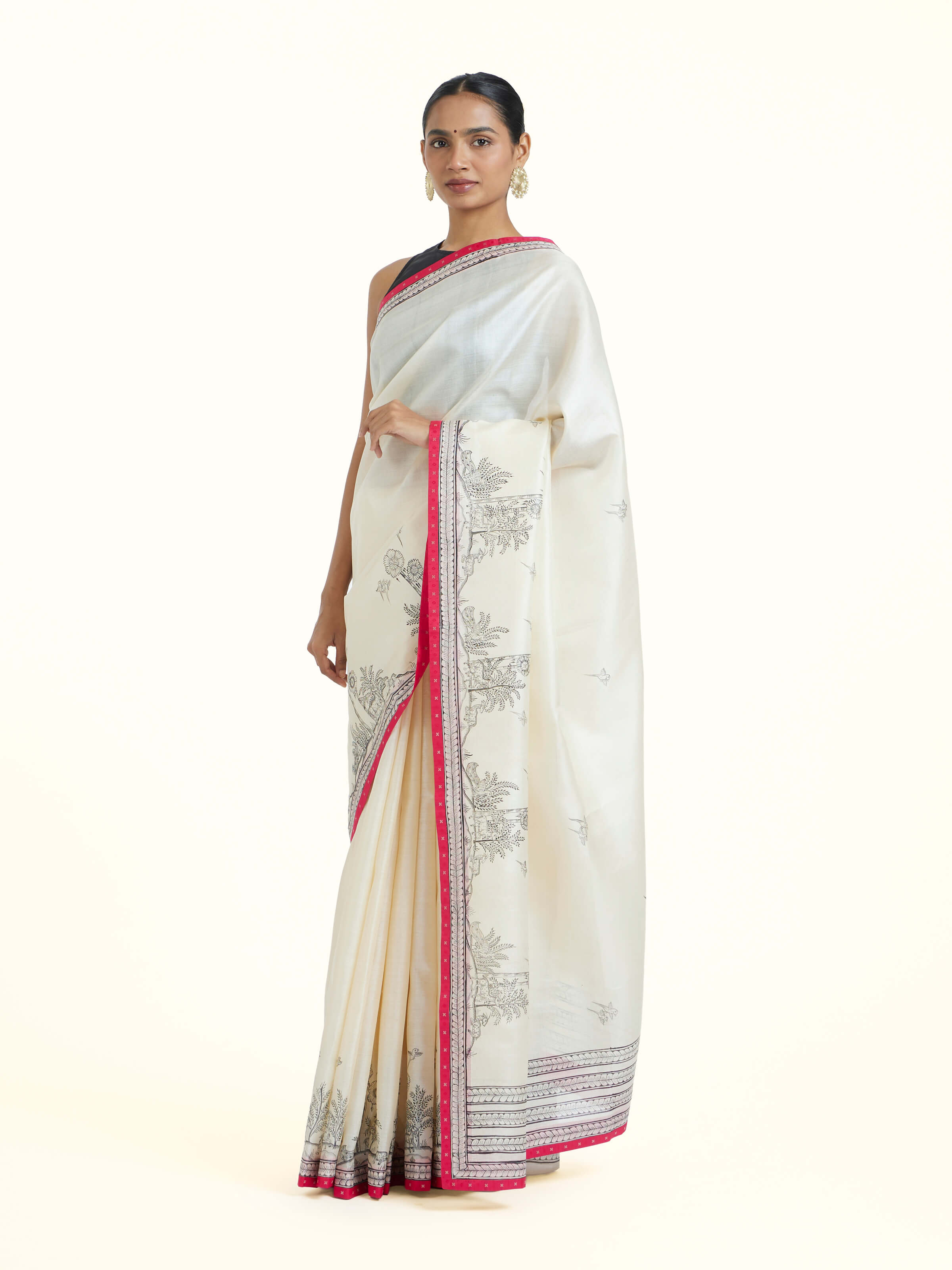 Natural Odisha Pattachitra Tussar Saree