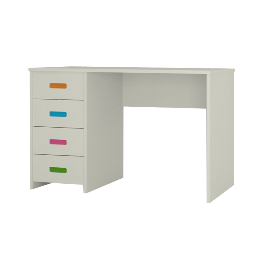 Casablanca Kids Multicolor Study Desk with 4 Drawers in Ivory Colour